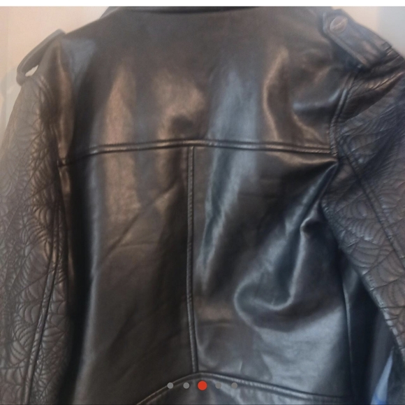 Killstar Graveyard Shift Spider Web Leather Jacket - Picture 5 of 7